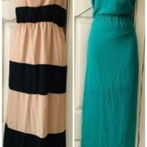 Bundle of 2 Spring Summer Maxi dresses Large Aqua Ultra flirty and Lorena Rose T
